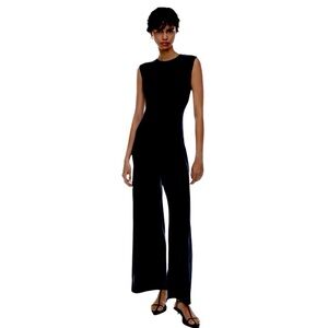Aritzia Babaton Black Wide Leg Jumpsuit